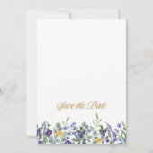 Elegant Floral Wedding Invitation Kaart (Achterkant)