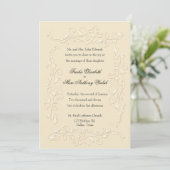 Elegant Floral Wedding Invitation Kaart (Staand voorkant)