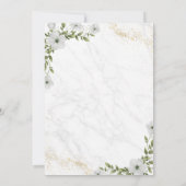 Elegant Floral Wedding Invitation Kaart (Achterkant)