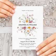 Elegant Floral Wedding Invitation