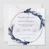 Elegant Floral Wedding Invitation Kaart (Voorkant)