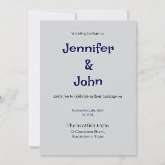 Elegant Floral Wedding Invitation Kaart