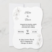 Elegant Floral Wedding Invitation Kaart (Voorkant)