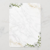 Elegant Floral Wedding Invitation Kaart (Achterkant)