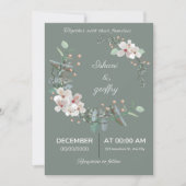 Elegant Floral Wedding Invitation Kaart (Voorkant)