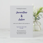 Elegant Floral Wedding Invitation Kaart (Staand voorkant)