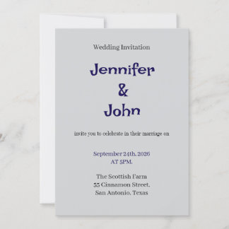 Elegant Floral Wedding Invitation Kaart