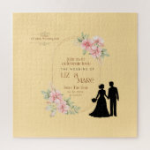 Elegant Floral Wedding Invitation Legpuzzel (Verticaal)