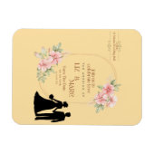 Elegant Floral Wedding Invitation Magneet (Horizontaal)