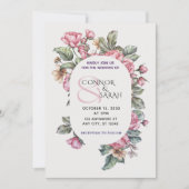 Elegant Floral Wedding Invitation – Minimalist Des Kaart (Voorkant)