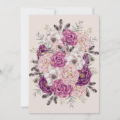 Elegant Floral Wedding Invitation – Minimalist Des Kaart (Achterkant)