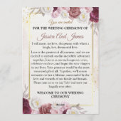 Elegant Floral Wedding Invitation Modern card Kaart (Achterkant)
