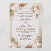 Elegant Floral Wedding Invitation Modern card Kaart (Voorkant)