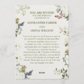 Elegant Floral Wedding Invitation – Modern CARD Kaart (Achterkant)