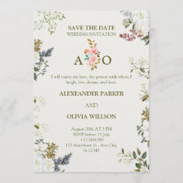 Elegant Floral Wedding Invitation – Modern CARD Kaart