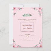 Elegant Floral Wedding Invitation | Modern & Roman Kaart (Voorkant)
