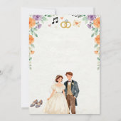 Elegant Floral Wedding Invitation | Romantic Garde Kaart (Achterkant)