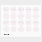 Elegant Floral Wedding Invitation Ronde Sticker (Vel)