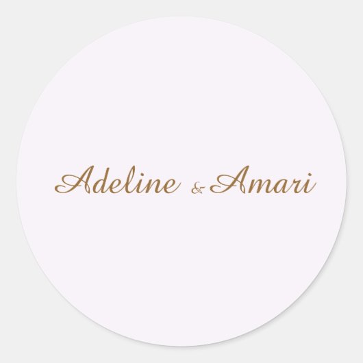 Elegant Floral Wedding Invitation Ronde Sticker (Voorkant)