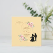 Elegant Floral Wedding Invitation Save The Date (Staand voorkant)