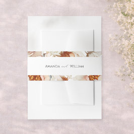 Elegant Floral Wedding Invitation Uitnodigingen Wikkel
