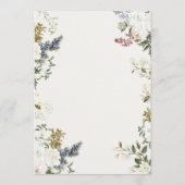 Elegant Floral Wedding Invitation | Watercolor Kaart (Achterkant)