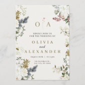 Elegant Floral Wedding Invitation | Watercolor Kaart (Voorkant)