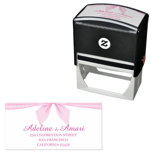 Elegant Floral Wedding Invitation Zelfinktende Stempel (In situ)