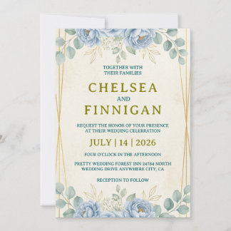 elegant floral wedding invitations vintage trendy  kaart