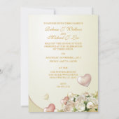 Elegant Floral Wedding Invites Kaart (Achterkant)