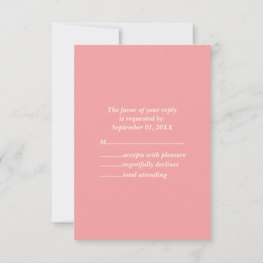 Elegant Floral Wedding Jubileum RSVP-kaarten RSVP Kaartje (Achterkant)