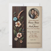 Elegant Floral Wedding Kaart (Voorkant)