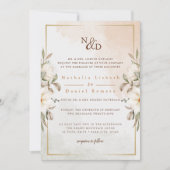 Elegant Floral Wedding Kaart (Voorkant)