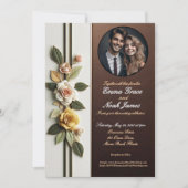 Elegant Floral Wedding Kaart (Voorkant)