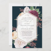 Elegant Floral Wedding Kaart (Voorkant)