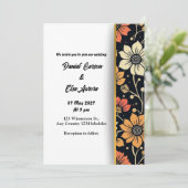 Elegant Floral Wedding Kaart (Staand voorkant)