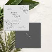 Elegant Floral Wedding Kaart