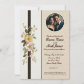 Elegant Floral Wedding Kaart (Voorkant)