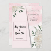 Elegant Floral Wedding Kaart (Voorkant / Achterkant)