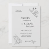Elegant Floral Wedding Kaart (Voorkant)
