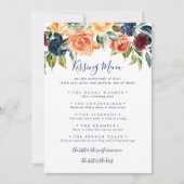 Elegant Floral Wedding Kissingmenu Spel Kaart (Voorkant)