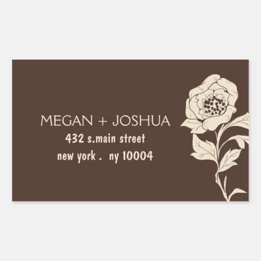 Elegant Floral Wedding Labels -1 (Voorkant)
