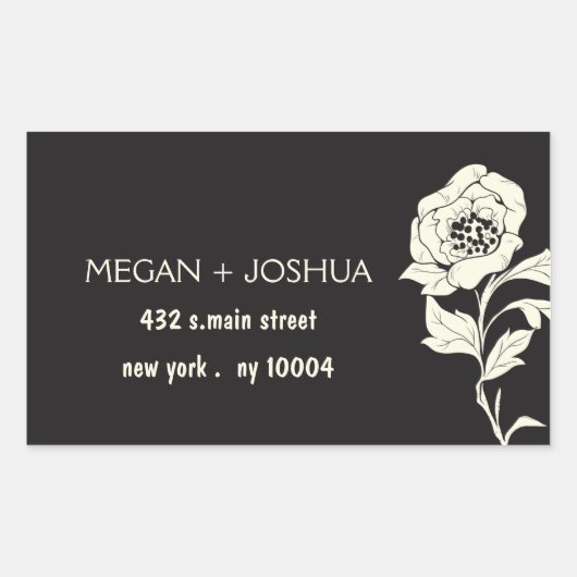 Elegant Floral Wedding Labels -3 (Voorkant)