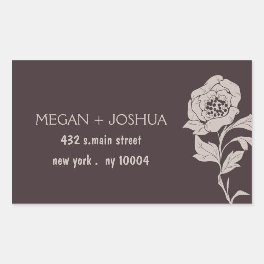 Elegant Floral Wedding Labels -5 (Voorkant)
