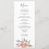 Elegant Floral Wedding Menu (Voorkant)