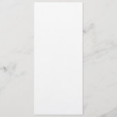 Elegant Floral Wedding Menu Card 4x9. 5 (Achterkant)