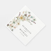 Elegant Floral Wedding Napkins Servet (Hoek)