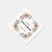 Elegant Floral Wedding Napkins Servet (Hoek)