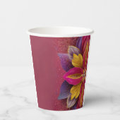 Elegant Floral Wedding Papieren Bekers (Achterkant)