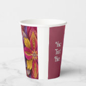 Elegant Floral Wedding Papieren Bekers (Rechts)